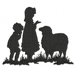 Stickserie Nostalgie Silhouette - Schafehüten